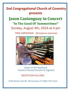 Community Concert: Jason Castonguay (2nd Congregational Church, Coventry)